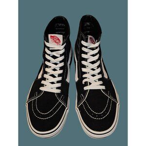 Vans Skateboard Pro Black Suede Canvas Grunge Sneakers Unisex Men 8.5 Women 10